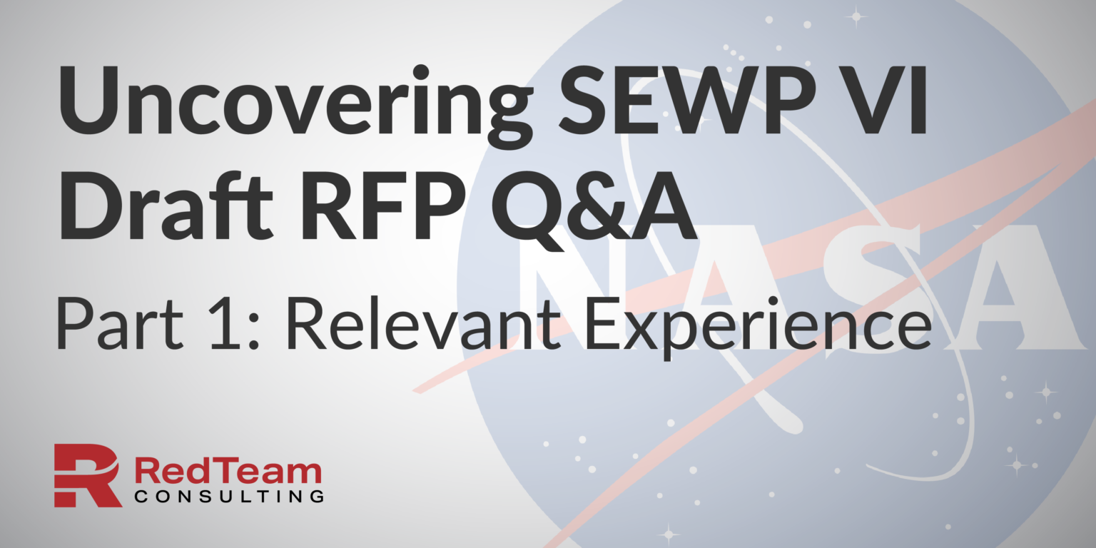 SEWP VI Q and A Relevant Experience
